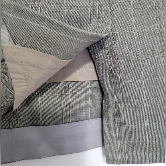 Knee Length Pencil Skirt, Tweed Plaid, Lined & Tailored - Picture 3 of 7